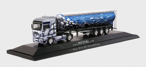 Herpa&nbsp;Steyr STA XXL Silo-Sattelzug Melmer/Wasser & Granit