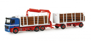 Mercedes Actros L Rungen-H�ngerzug mit Holzladung Bockelmann