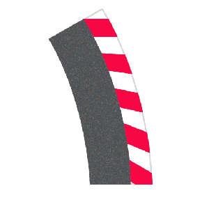 Aussenrandstreifen Steilkurve 1/30 rot/weiss