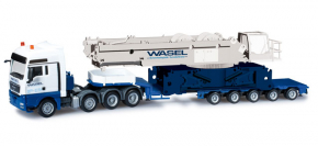 MAN 540 Semitieflade-Sattelzug Kranmittelteil Liebherrr LR 1600-2 Wasel Krane